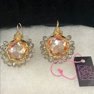 Peaches & Cream Gold Earrings-NWT